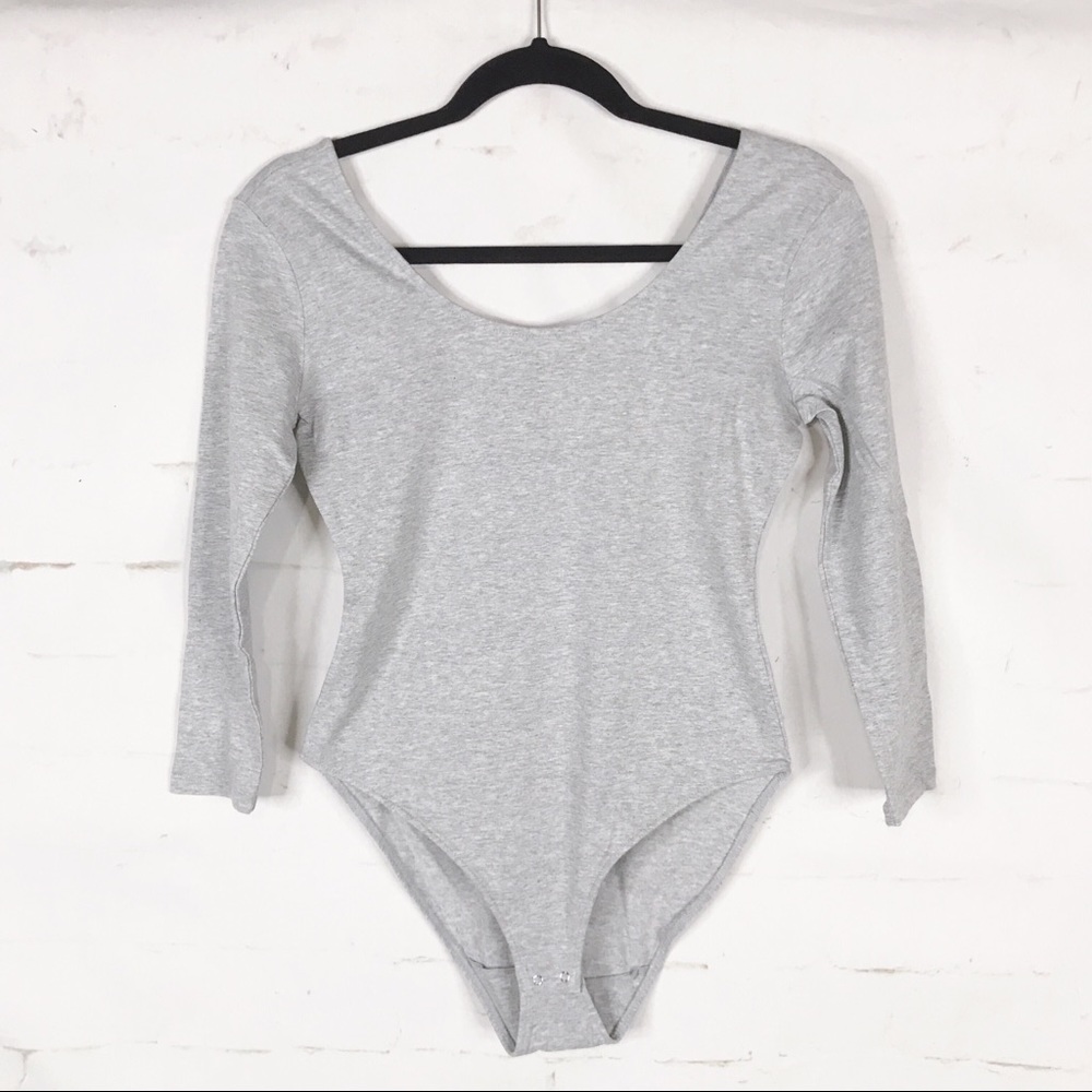 π Zenana Outfitters 3/4 SLEEVE SCOOP BODYSUIT - Picture 3 of 6